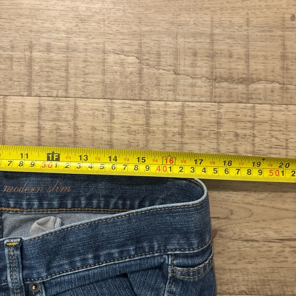 LOFT Straight Leg Jeans for Women - Dark Blue Denim - Picture 6 of 10